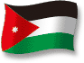 Flag of Jordan flickering gradation shadow image