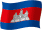 Flag of Cambodia flickering gradation image