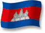 Flag of Cambodia flickering gradation shadow image