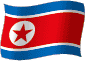 Flag of North Korea flickering gradation image
