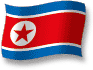 Flag of North Korea flickering gradation shadow image