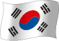 Flag of Korea flickering gradation image