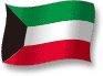 Flag of Kuwait flickering gradation shadow image