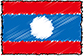 Flag of Laos handwritten image