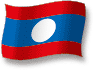 Flag of Laos flickering gradation shadow image