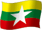 Flag of Myanmar flickering gradation image