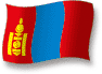 Flag of Mongolia flickering gradation shadow image