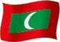 Flag of Maldives flickering gradation image