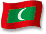 Flag of Maldives flickering gradation shadow image