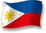 Flag of Philippines flickering gradation shadow image