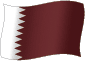 Flag of Qatar flickering gradation image