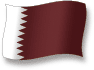 Flag of Qatar flickering gradation shadow image