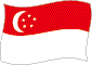 Flag of Singapire flickering image