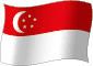Flag of Singapire flickering gradation image