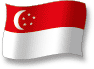 Flag of Singapire flickering gradation shadow image