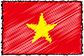 Flag of Vietnam handwritten image