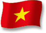 Flag of Vietnam flickering gradation shadow image