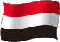 Flag of Yemen flickering gradation image