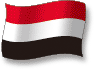Flag of Yemen flickering gradation shadow image