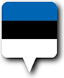 Flag of Estonia image [Round pin]