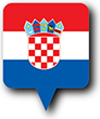 Flag of Croatia image [Round pin]