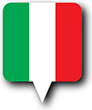Flag of Italy image [Round pin]