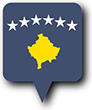 Flag of Kosovo image [Round pin]