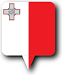 Flag of Malta image [Round pin]