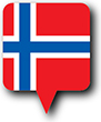 Flag of Norway image [Round pin]