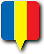 Flag of Romania image [Round pin]