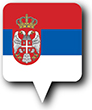 Flag of Serbia image [Round pin]