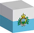 Flag of San Marino image [Cube]