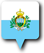 Flag of San Marino image [Round pin]