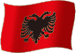 Flag of Albania flickering gradation image