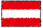 Flag of Austria handwritten image