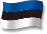 Flag of Estonia flickering gradation shadow image
