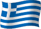 Flag of Greece flickering gradation image