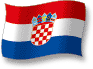 Flag of Croatia flickering gradation shadow image