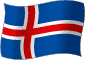 Flag of Iceland flickering gradation image