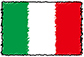 Flag of Italy handwritten image