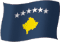 Flag of Kosovo flickering gradation image