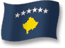 Flag of Kosovo flickering gradation shadow image