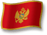 Flag of Montenegro flickering gradation shadow image