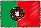 Flag of Portugal handwritten image