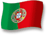 Flag of Portugal flickering gradation shadow image