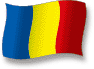 Flag of Romania flickering gradation shadow image