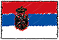 Flag of Serbia handwritten image