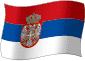 Flag of Serbia flickering gradation image