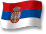 Flag of Serbia flickering gradation shadow image