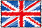 Flag of United Kingdom handwritten image